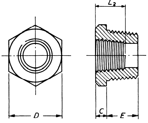 Screwed Hex Head Bushing