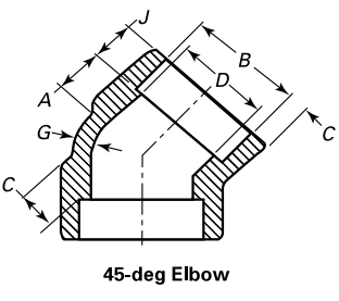 Socket Weld 45 Degree Elbow